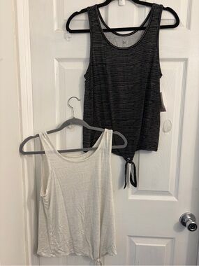 So Striped Tie-Hem summer tank tops. Size medium. $8